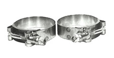 AIRCRAFT TYPE MANIFOLD CLAMPS
